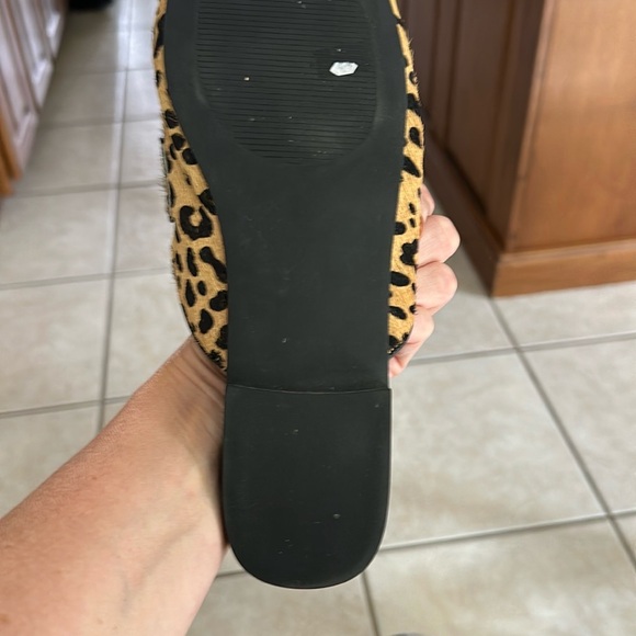 Steve Madden Leopard Print mules w gold bar - Picture 4 of 7